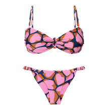 Carica l'immagine nel visualizzatore di Gallery, Product Front: Rio De Sol Ensemble Set Amore-Pink Bandeau-Crispy Cheeky-Crispy