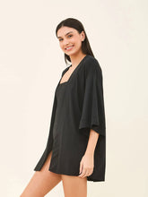 Carica l'immagine nel visualizzatore di Gallery, Image 03: Uv Line Robe De Plage Kimono Color Black Upf50+