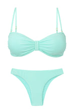Carica l'immagine nel visualizzatore di Gallery, Product Front: Rio De Sol Ensemble Set Malibu-Menta Bandeau-Duo Essential