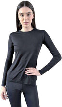 Carica l'immagine nel visualizzatore di Gallery, Product Front: Uv Line T-Shirt Longsleeve Fem Skin Infratherm Preto Upf50+