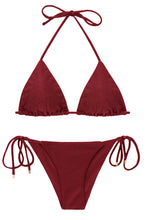 Carica l'immagine nel visualizzatore di Gallery, Product Front: Rio De Sol Ensemble Set Shimmer-Divino Tri-Inv Cheeky-Tie
