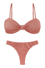 Carica l'immagine nel visualizzatore di Gallery, Product Front: Rio De Sol Ensemble Set Shimmer-Copper Bandeau-Joy Nice-Fio