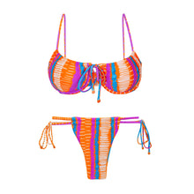 Carica l'immagine nel visualizzatore di Gallery, Product Front: Rio De Sol Ensemble Set Stripes Balconet-Tie Pipa