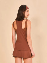 Carica l'immagine nel visualizzatore di Gallery, Model Back: Uv Line Fitness Haut Regata Sport Color Fem Marrom Upf50+