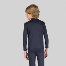 Carica l'immagine nel visualizzatore di Gallery, Model Back: Uv Line T-Shirt Rash Guard Kids High-Neck Black Upf50+
