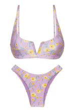 Carica l'immagine nel visualizzatore di Gallery, Product Front: Rio De Sol Ensemble Set Canola Bra-V High-Leg