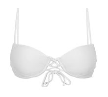 Carica l'immagine nel visualizzatore di Gallery, Product Front: Rio De Sol Haut Top Cotele-Branco Balconet-Pushup