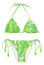 Carica l'immagine nel visualizzatore di Gallery, Product Front: Rio De Sol Ensemble Set Green-Palms Frufru-Comfy