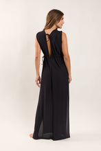 Carica l'immagine nel visualizzatore di Gallery, Model Back: Rio De Sol Vêtement De Plage Black Long Dress Soleil