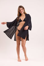 Carica l'immagine nel visualizzatore di Gallery, Image 11: Rio De Sol Robe De Plage Black Kimono
