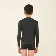 Carica l'immagine nel visualizzatore di Gallery, Model Back: Uv Line T-Shirt Longsleeve Uvpro Kids Black Upf50+