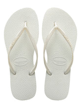 Carica l'immagine nel visualizzatore di Gallery, Product Front: Havaianas Tongs Slim White