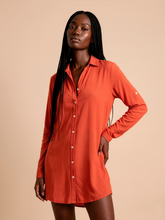 Carica l'immagine nel visualizzatore di Gallery, Image 03: Uv Line Chemise Shirtdress Copenhagen Pitanga Upf50+