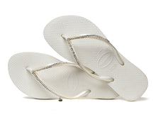 Carica l'immagine nel visualizzatore di Gallery, Product Back: Havaianas Tongs Slim Crystal Mesh Sw White