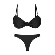 Carica l'immagine nel visualizzatore di Gallery, Product Front: Rio De Sol Ensemble Set Touch-Black Bandeau-Joy Mia