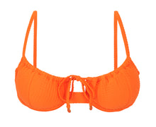 Carica l'immagine nel visualizzatore di Gallery, Product Front: Rio De Sol Haut Top Dots-Orange Balconet-Tie