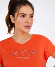Carica l'immagine nel visualizzatore di Gallery, Image 02: Alto Giro Fitness Haut T-Shirt Cropped Skin Fit Gym Laranja Pitanga