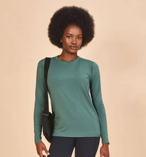 Carica l'immagine nel visualizzatore di Gallery, Gallery: Uv Line T-Shirt Longsleeve Fem New Fit Textura Verde Jade Upf50+