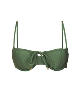 Carica l'immagine nel visualizzatore di Gallery, Product Front: Rio De Sol Haut Top Shimmer-Croco Balconet-Tie