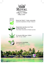 Carica l'immagine nel visualizzatore di Gallery, Image 06: Monoï Royal Monoi Oils Monoi Royal Cb Glass Bottle