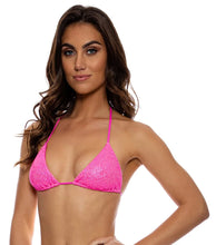Carica l'immagine nel visualizzatore di Gallery, Image 02: Luli Fama Haut Top Wavy Ruched Bella Metallic Hot Pink