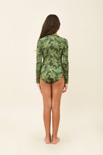 Carica l'immagine nel visualizzatore di Gallery, Model Back: Uv Line Une Pièce Fille Girl Macae Folhagem Verde Upf50+