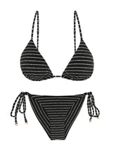 Carica l'immagine nel visualizzatore di Gallery, Product Front: Rio De Sol Ensemble Set Linea-Black Lia Cheeky-Tie