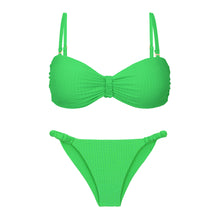 Carica l'immagine nel visualizzatore di Gallery, Product Front: Rio De Sol Ensemble Set Dots-Energy Bandeau-Crispy Cheeky-Crispy