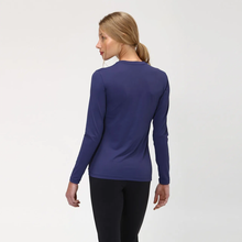 Carica l'immagine nel visualizzatore di Gallery, Model Back: Uv Line T-Shirt Longsleeve Uvpro Fem Navy Blue Upf50+