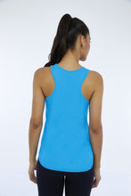 Carica l'immagine nel visualizzatore di Gallery, Model Back: Alto Giro Fitness Haut Regata Skin Fit Inspiracional Azul Vivid