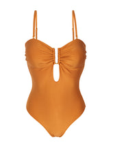 Carica l'immagine nel visualizzatore di Gallery, Product Front: Rio De Sol Une Pièce Shimmer-Nocciola Sara-Op