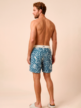 Carica l'immagine nel visualizzatore di Gallery, Model Back: Uv Line Bermuda / Short Pour Homme Shorts Acqua Boxer Tie Dye Blue Upf50+
