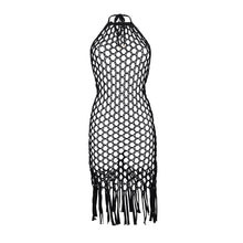 Carica l'immagine nel visualizzatore di Gallery, Product Front: Rio De Sol Midi Dress Black Serena Dress