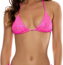 Carica l'immagine nel visualizzatore di Gallery, Image 04: Luli Fama Haut Top Wavy Ruched Bella Metallic Hot Pink