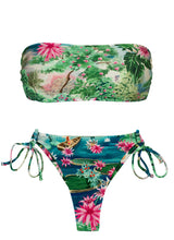 Carica l'immagine nel visualizzatore di Gallery, Product Front: Rio De Sol Ensemble Set Amazonia Bandeau-Reto Fio-Tie