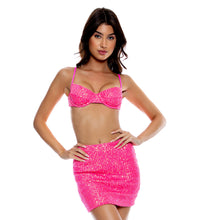 Carica l'immagine nel visualizzatore di Gallery, Gallery: Luli Fama Jupe De Page Sequins Mini Skirt Pink