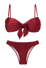 Carica l'immagine nel visualizzatore di Gallery, Product Front: Rio De Sol Ensemble Set Shimmer-Divino Bandeau-Knot Essential