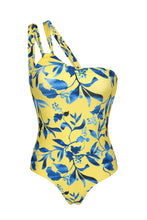 Carica l'immagine nel visualizzatore di Gallery, Product Front: Rio De Sol Une Pièce Lemon Flower One Shoulder