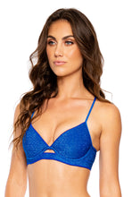 Carica l'immagine nel visualizzatore di Gallery, Image 02: Luli Fama Haut Top Peek A Boo Stardust Royal Blue