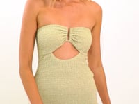 Carica e avvia il video nel visualizzatore di galleria, Video: Rio De Sol Mini Dress Brisa-Pistache Sara Dress