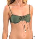 Carica e avvia il video nel visualizzatore di galleria, Video: Rio De Sol Haut Top Shimmer-Croco Balconet-Tie