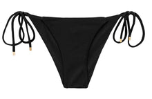 Carica l'immagine nel visualizzatore di Gallery, Product Front: Rio De Sol Bas Bottom Shimmer-Black Cheeky-Tie