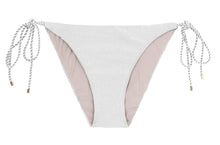 Carica l'immagine nel visualizzatore di Gallery, Product Front: Rio De Sol Bas Bottom Shimmer-White Ibiza-Rope