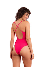 Carica l'immagine nel visualizzatore di Gallery, Model Back: Rio De Sol Une Pièce Dots-Virtual-Pink Julia