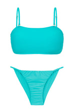 Carica l'immagine nel visualizzatore di Gallery, Product Front: Rio De Sol Ensemble Set Jade Bandeau-Reto Cheeky-Fixa