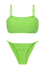 Carica l'immagine nel visualizzatore di Gallery, Product Front: Rio De Sol Ensemble Set Lemon Bandeau-Reto Cheeky-Fixa