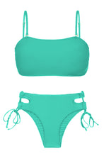Carica l'immagine nel visualizzatore di Gallery, Product Front: Rio De Sol Ensemble Set Opal Bandeau-Reto Madrid