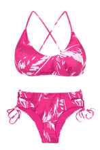 Carica l'immagine nel visualizzatore di Gallery, Product Front: Rio De Sol Ensemble Set Pink-Palms Bralette Madrid