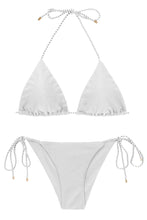 Carica l'immagine nel visualizzatore di Gallery, Product Front: Rio De Sol Ensemble Set Shimmer-White Tri-Inv Cheeky-Tie