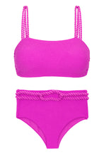 Carica l'immagine nel visualizzatore di Gallery, Product Front: Rio De Sol Ensemble Set St-Tpz-Pink Reto Hotpant-High